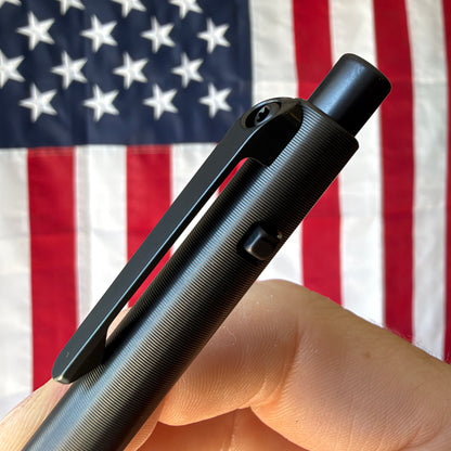 Tactile Turn Side Click Pen - DLC Titanium, Standard, Machined in USA (Side Click DLC Standard)