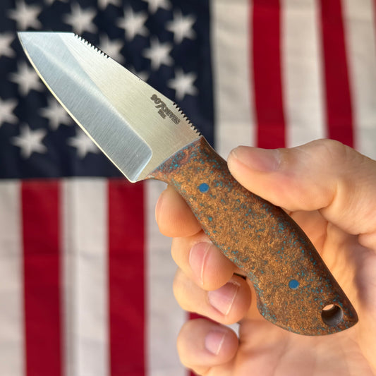 907Knives ADAK - Handmade Alaskan Fixed Blade, AEB-L, GripX Handle - Made in USA (ADAK-2)