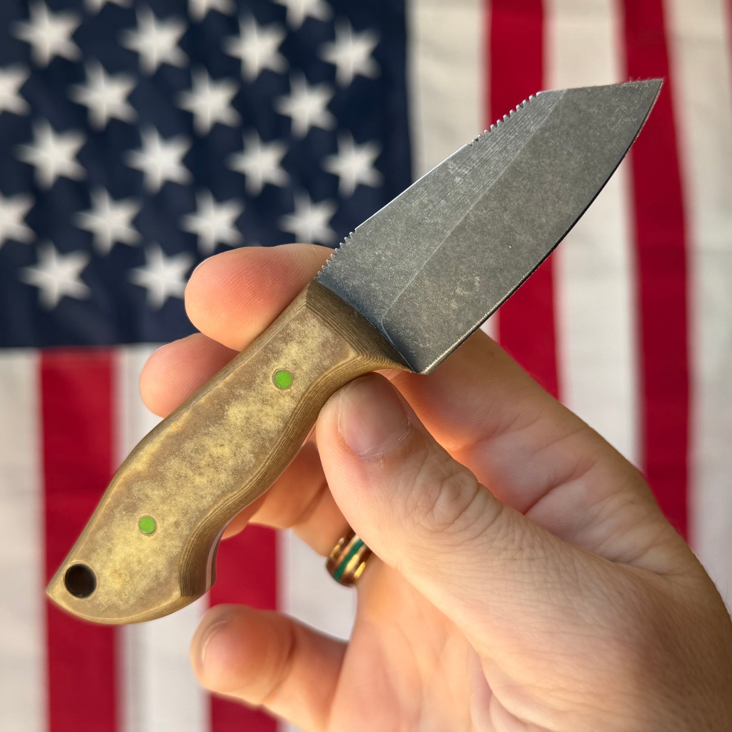 907Knives ADAK - Handmade Alaskan Fixed Blade, AEB-L, Richlite Handle - Made in USA (ADAK-3)