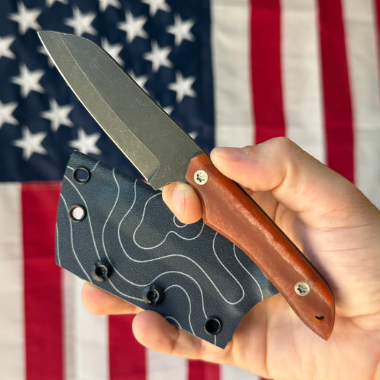 HF Blade Co The DogMan - Handmade AEB-L Fixed Blade, 7 inch, Kydex Sheath - Made in USA