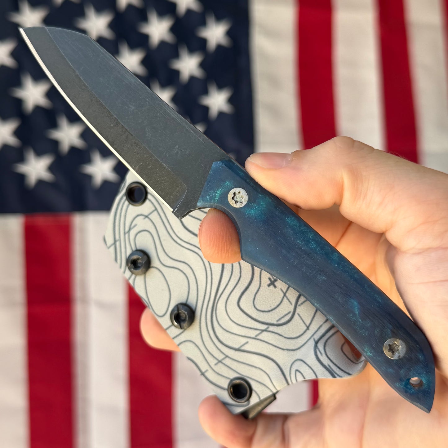 HF Blade Co The DogMan - Handmade AEB-L Fixed Blade, 7 inch, Kydex Sheath - Made in USA