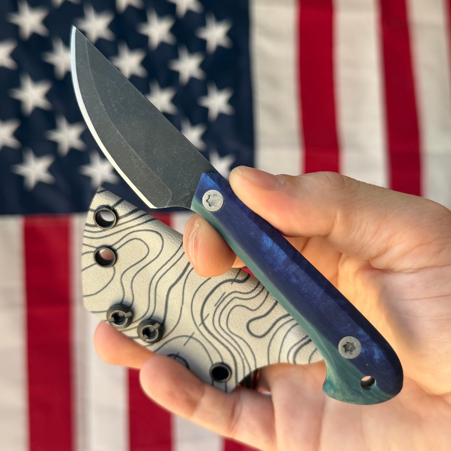 HF Blade Co Skeeto XL - Handmade AEB-L Fixed Blade, Kydex and UltiClip - Made in USA