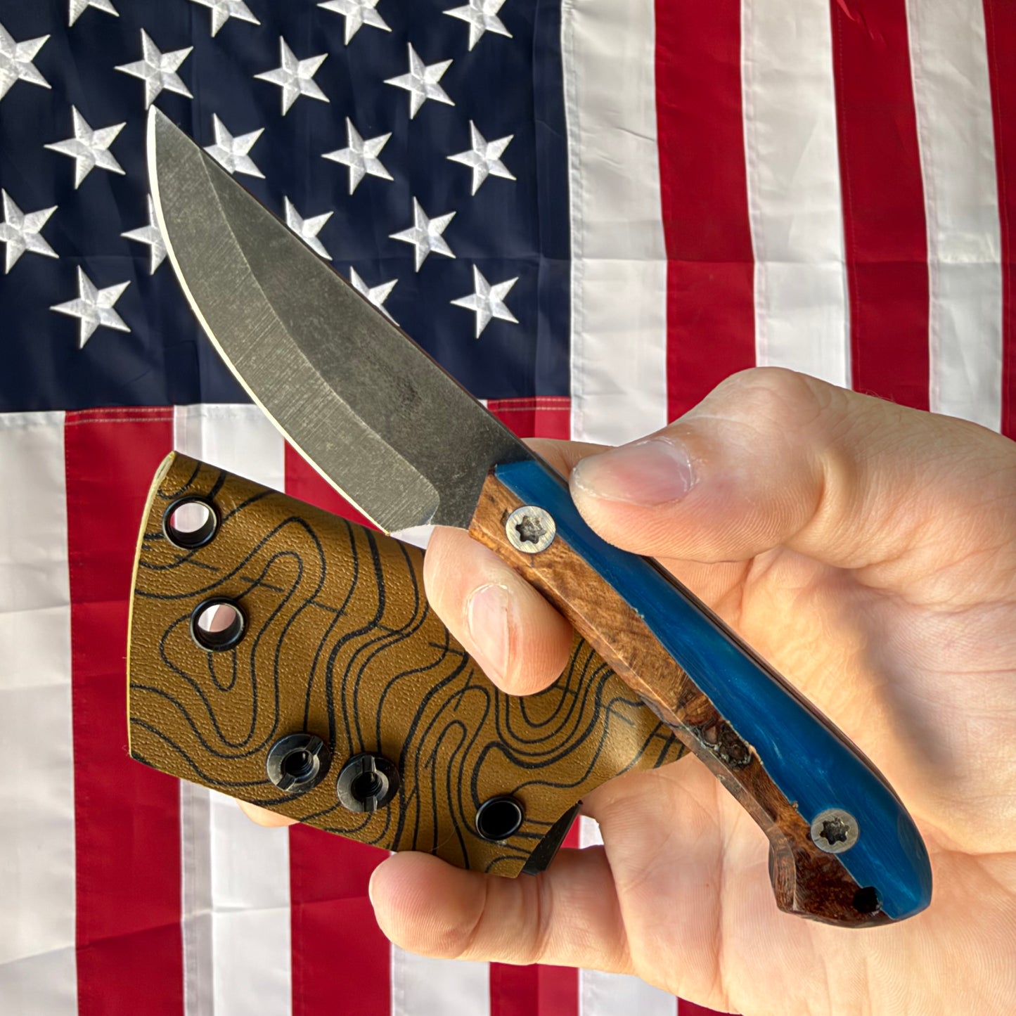 HF Blade Co Skeeto XL - Handmade AEB-L Fixed Blade, Kydex and UltiClip - Made in USA