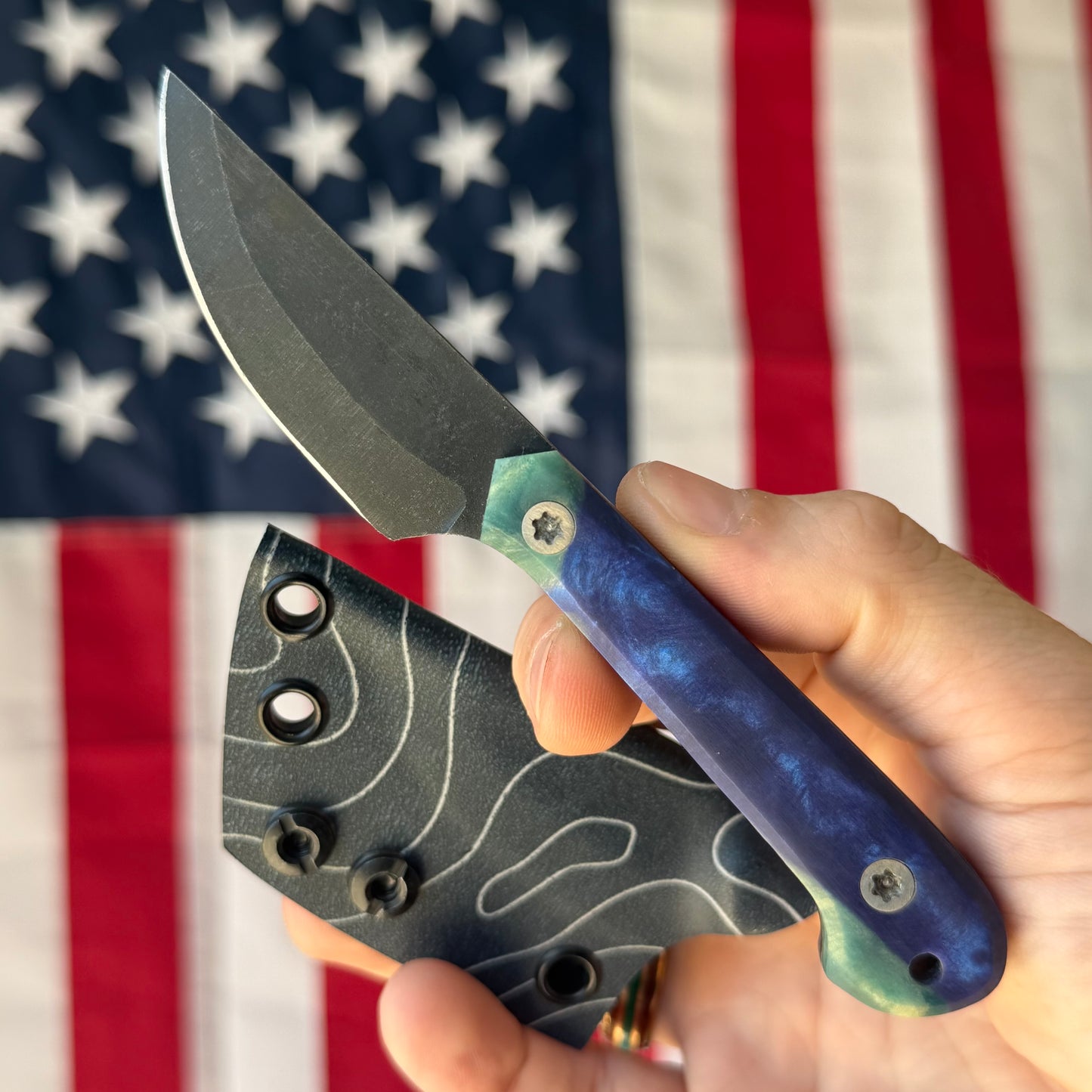 HF Blade Co Skeeto XL - Handmade AEB-L Fixed Blade, Kydex and UltiClip - Made in USA