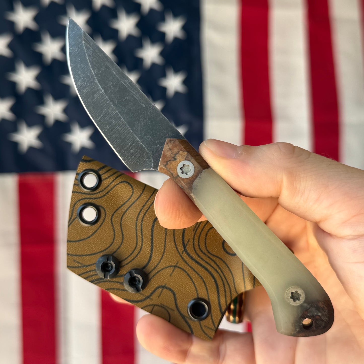 HF Blade Co Skeeto XL - Handmade AEB-L Fixed Blade, Kydex and UltiClip - Made in USA