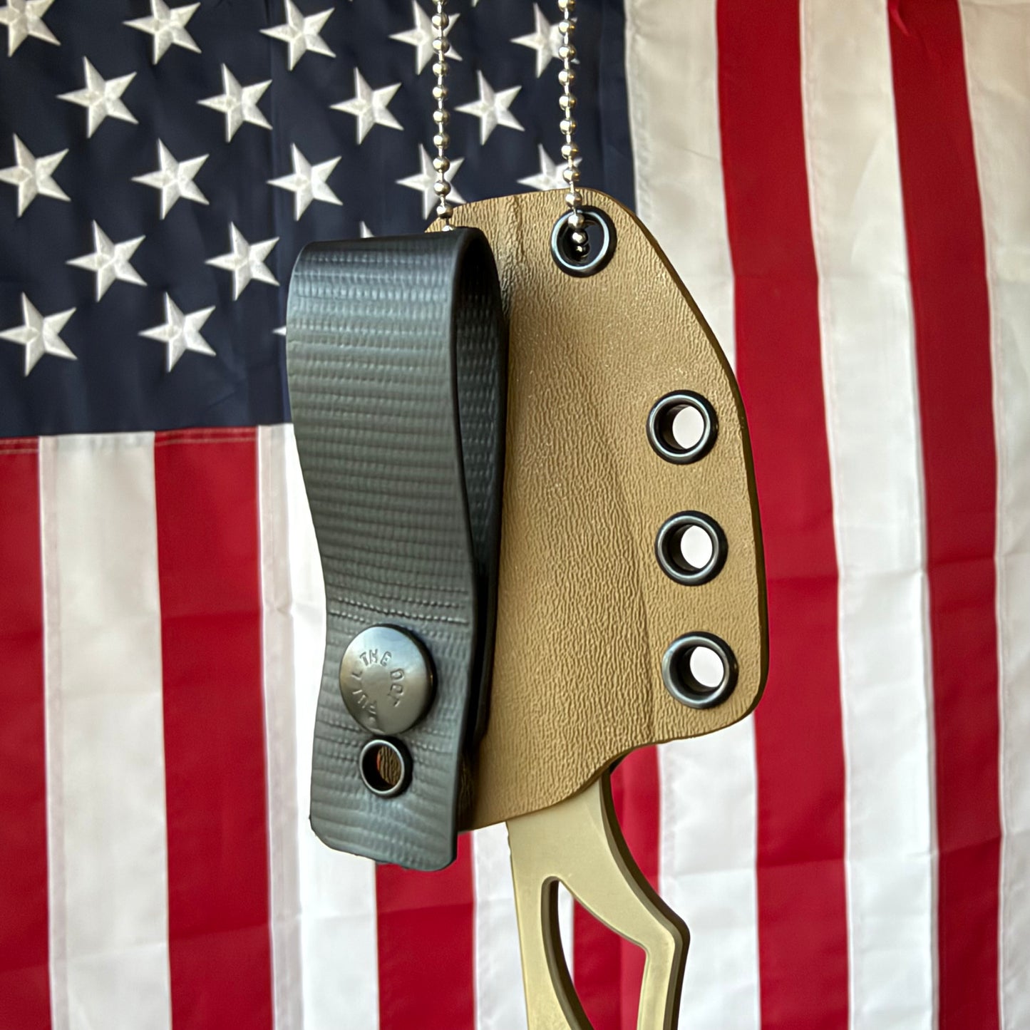 Spartan Blades Enyo - Flat Dark Earth MagnaCut, Skeletonized Fixed Blade, Kydex and Neck Carry - Made in USA (SB2DE)