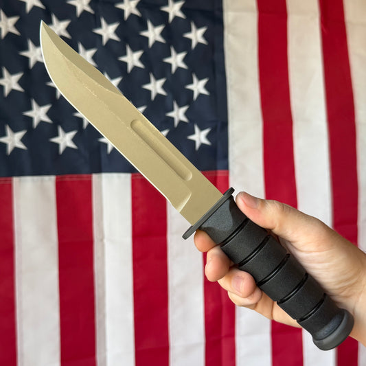 Spartan Blades KA-BAR - Flat Dark Earth CPM-MagnaCut Clip Point, Kraton G, USMC Profile - Made in USA (SB54DE)