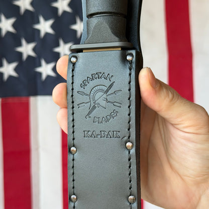 Spartan Blades KA-BAR - Flat Dark Earth CPM-MagnaCut Clip Point, Kraton G, USMC Profile - Made in USA (SB54DE)