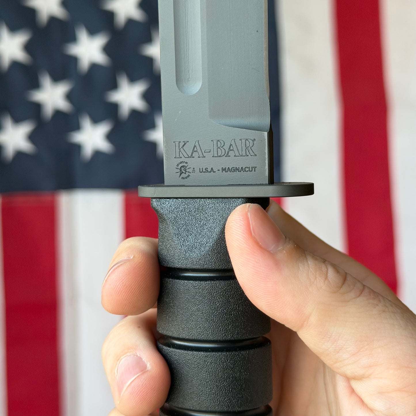 Spartan Blades KA-BAR - Black DLC CPM-MagnaCut Clip Point, Kraton G, USMC Profile - Made in USA (SB54BK)