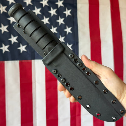 Spartan Blades KA-BAR - Black DLC CPM-MagnaCut Clip Point, Kraton G, USMC Profile - Made in USA (SB54BK)