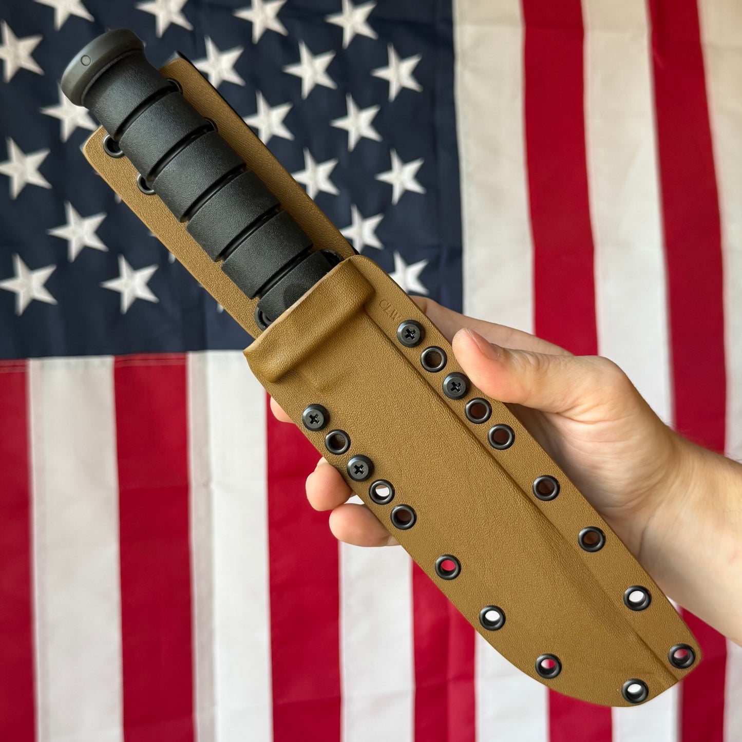 Spartan Blades KA-BAR - Black DLC CPM-MagnaCut Clip Point, Kraton G, USMC Profile - Made in USA (SB54BK)