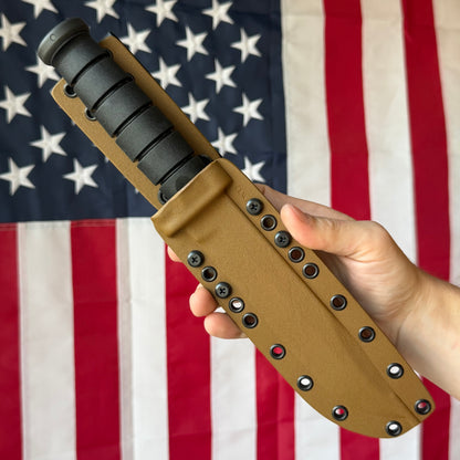 Spartan Blades KA-BAR - Black DLC CPM-MagnaCut Clip Point, Kraton G, USMC Profile - Made in USA (SB54BK)