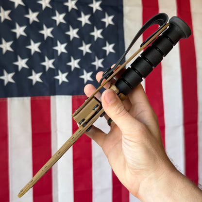 Spartan Blades KA-BAR - Flat Dark Earth CPM-MagnaCut Clip Point, Kraton G, USMC Profile - Made in USA (SB54DE)