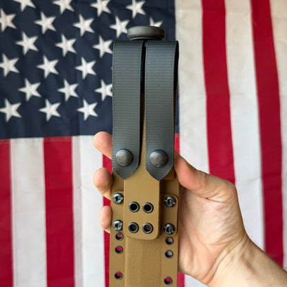 Spartan Blades KA-BAR - Flat Dark Earth CPM-MagnaCut Clip Point, Kraton G, USMC Profile - Made in USA (SB54DE)