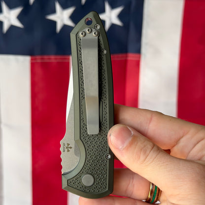 The Back Door: Pro-Tech Rockeye Auto - Green Aluminum, CPM-MagnaCut - Made in USA (LG3105-Green) (Trade In)