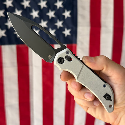 Heretic Koschei - Battleworn Black MagnaCut, Blizzardworn Chassis, Crossbar Lock - Made in USA (H061-8A-BLZ)