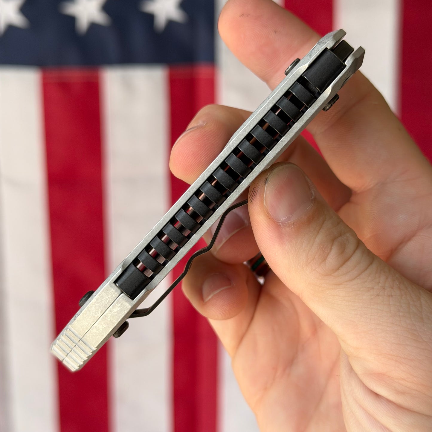 Heretic Koschei - Battleworn Black MagnaCut, Blizzardworn Chassis, Crossbar Lock - Made in USA (H061-8A-BLZ)