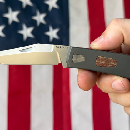 The Ranger – MagnaCut Blade, Titanium Handles, Vintage Micarta Shield – Made in USA