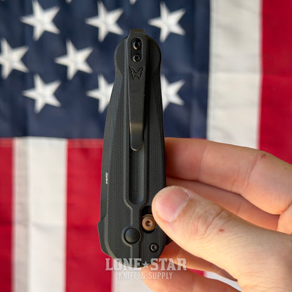 Benchmade Lowden™ Knife – Black G10 Handle, Black S90V Spear-Point Blade, Burnt Copper Accents, AXIS Lock Flipper – Made in USA (491BK-02)