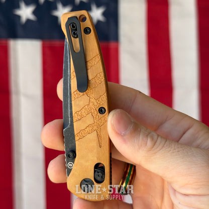 Hogue Mysto Manual Folder – 3.4" Black Stonewash MagnaCut, Maple Valley Richlite, ABLE Lock – Made in USA (24419)