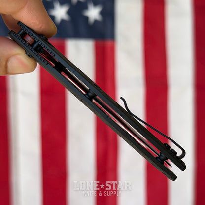 Hogue Mysto Manual Folder – 3.4" Orange Cerakote MagnaCut, Black Diamond Richlite, ABLE Lock – Made in USA (24414)