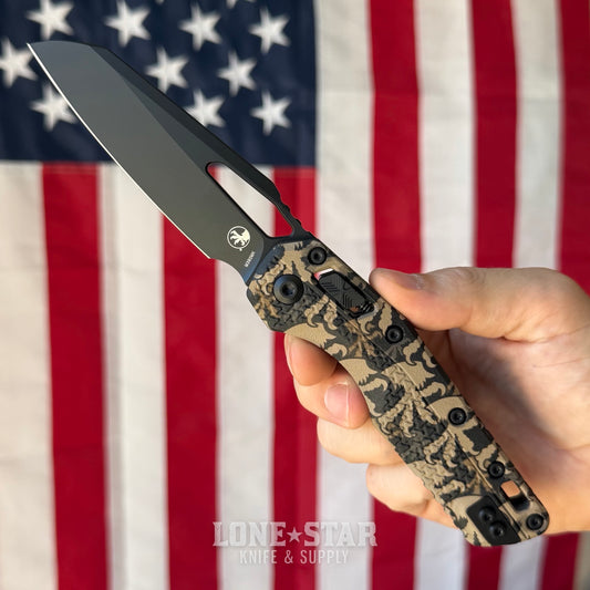 Microtech MSI Ram-Lok Knife – 3.75" M390MK, Claw Burst Camo Polymer – Made in USA (210T-1PMCWC-Z4)