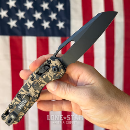 Microtech MSI Ram-Lok Knife – 3.75" M390MK, Claw Burst Camo Polymer – Made in USA (210T-1PMCWC-Z4)