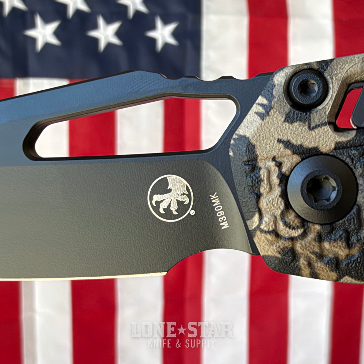 Microtech MSI Ram-Lok Knife – 3.75" M390MK, Claw Burst Camo Polymer – Made in USA (210T-1PMCWC-Z4)