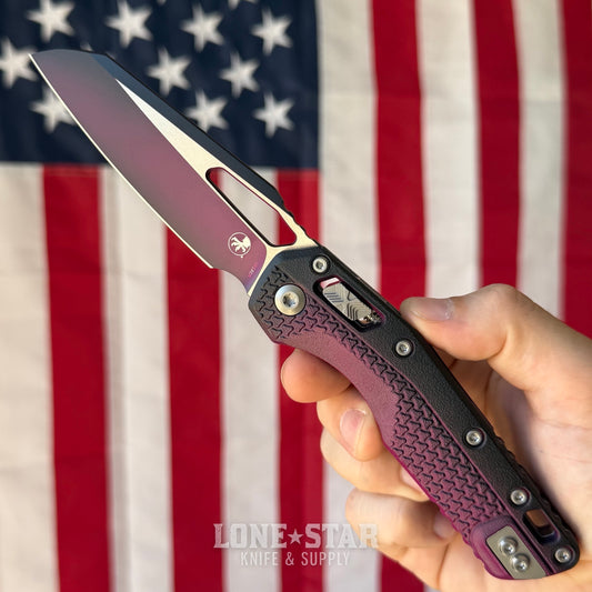 Microtech MSI Ram-Lok Knife – 3.75" M390MK, Faded Sangria Polymer – Made in USA (210T-1PMFSR)