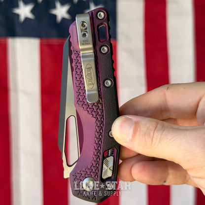 Microtech MSI Ram-Lok Knife – 3.75" M390MK, Faded Sangria Polymer – Made in USA (210T-1PMFSR)
