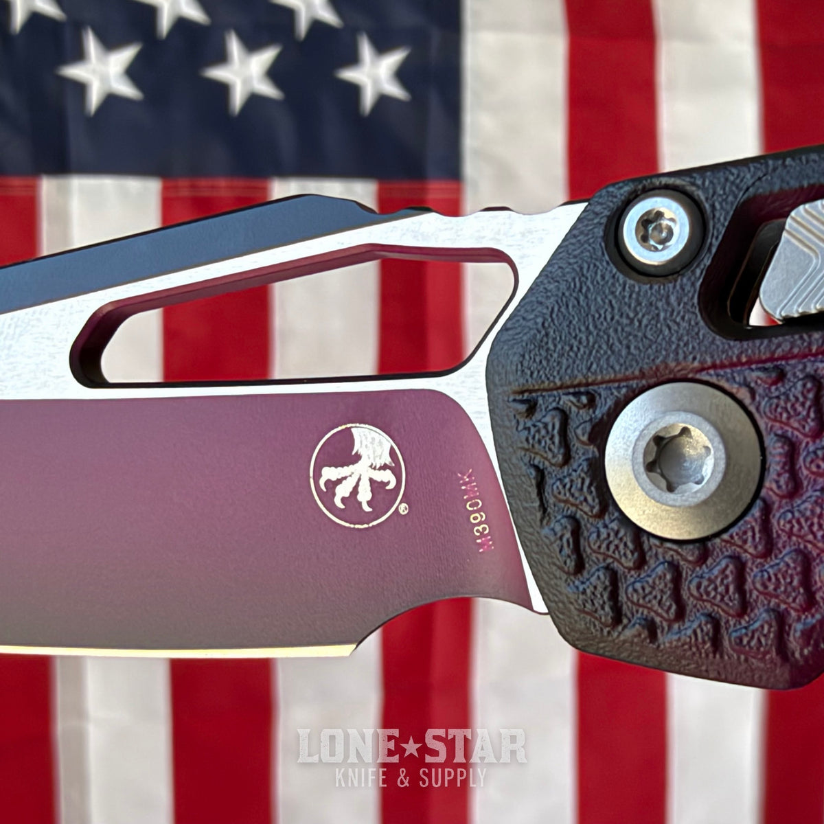 Microtech MSI Ram-Lok Knife – 3.75" M390MK, Faded Sangria Polymer – Made in USA (210T-1PMFSR)