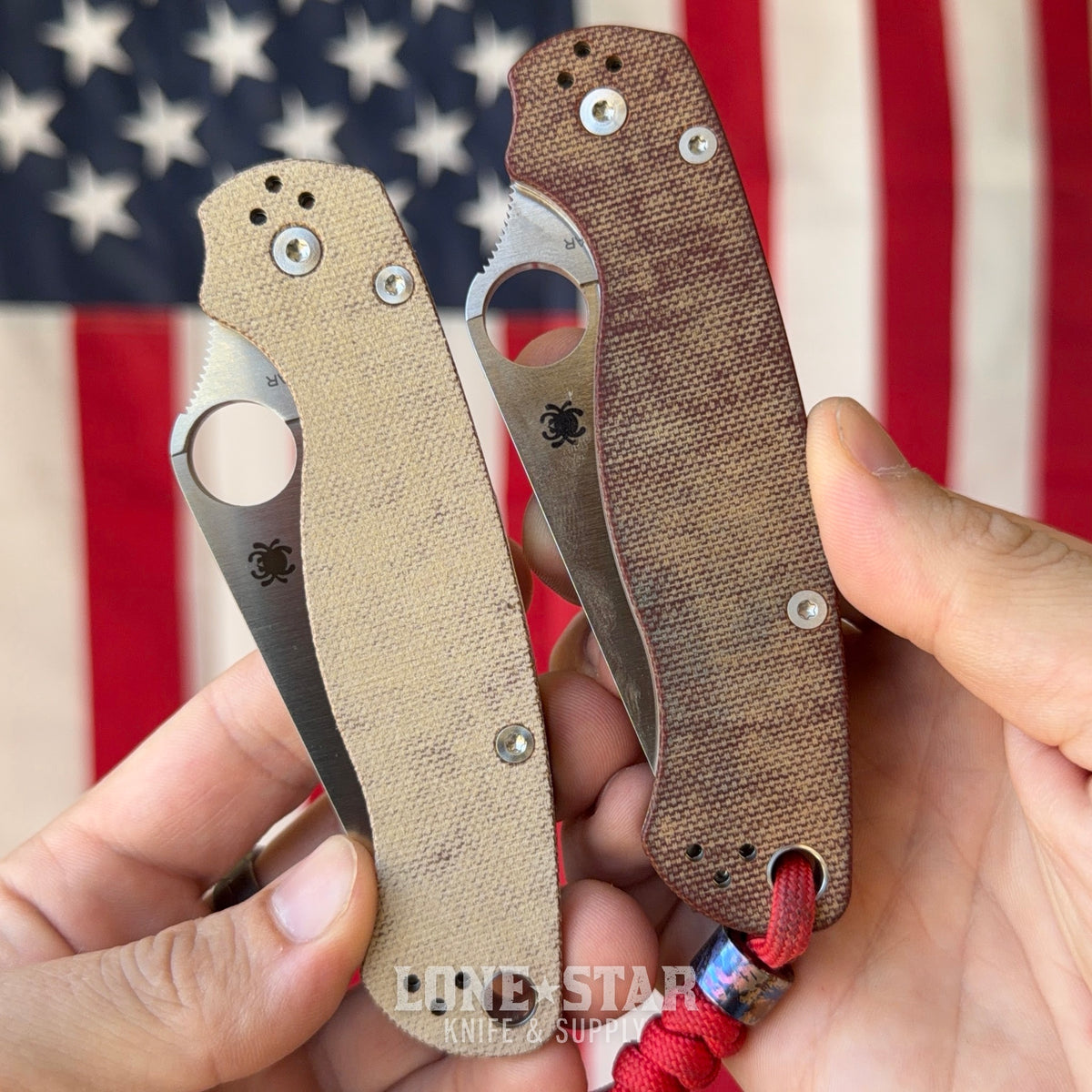 Spyderco Para Military 2 (PM2) Knife, 3.4" Satin CPM CruWear, Brown Micarta, Made in USA (SC81MPCW2)