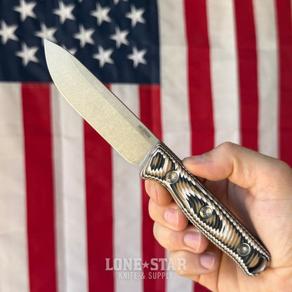 Hellbender Mudpup 4, 3.75" CPM-MagnaCut Drop Point, Multicolored G10, Kydex Sheath, Made in USA
