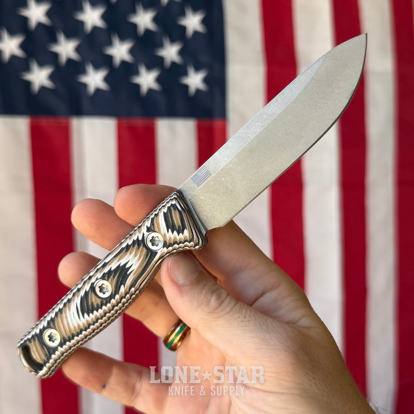 Hellbender Mudpup 4, 3.75" CPM-MagnaCut Drop Point, Multicolored G10, Kydex Sheath, Made in USA