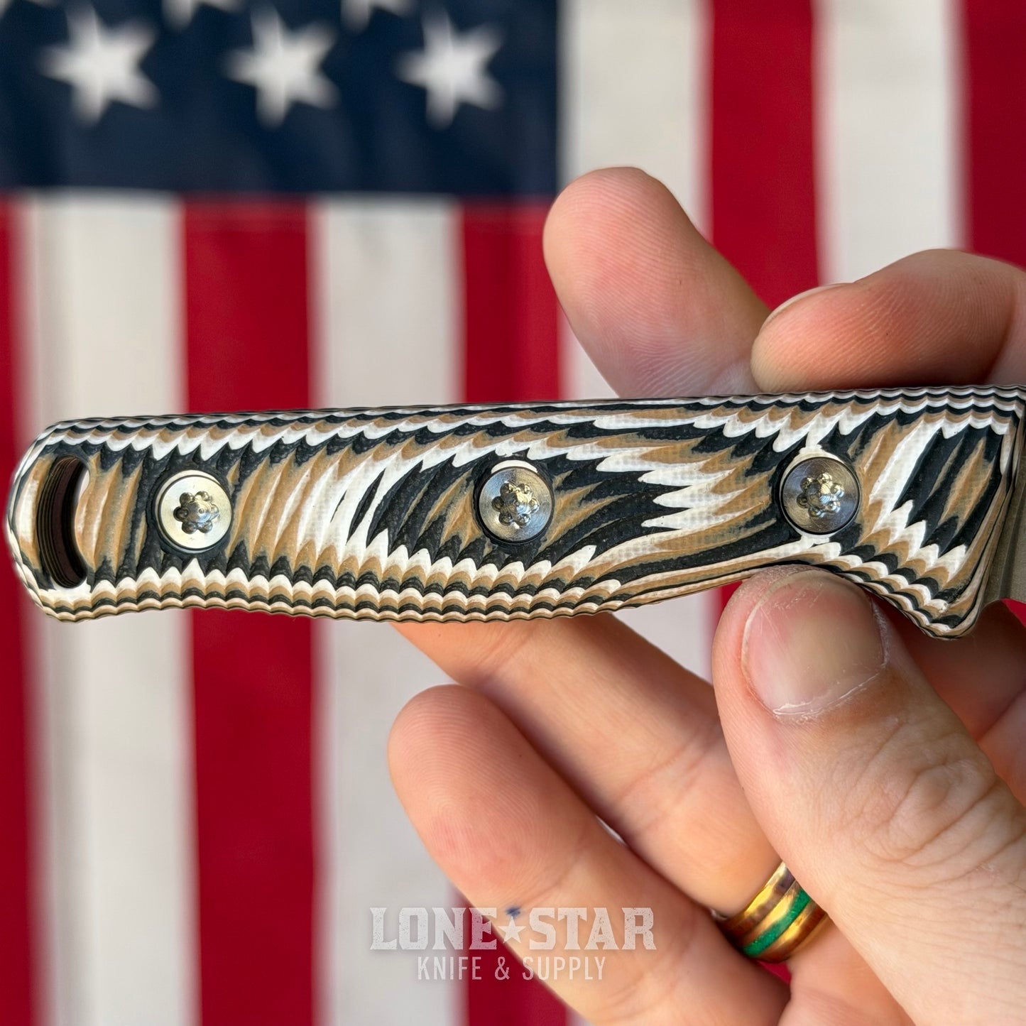 Hellbender Mudpup 4, 3.75" CPM-MagnaCut Drop Point, Multicolored G10, Kydex Sheath, Made in USA