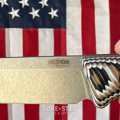 Hellbender Mudpup 4, 3.75" CPM-MagnaCut Drop Point, Multicolored G10, Kydex Sheath, Made in USA