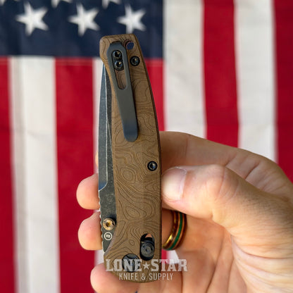 Hogue Mysto (Earth) 3.4″ Drop Point Knife, Browns Point Richlite Handle, MagnaCut Blade, Made in USA (24453)