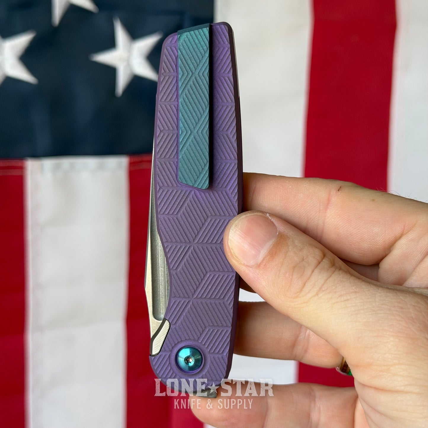 The Back Door: Brown Knives Cortex XL, 3.45" MagnaCut Front Flipper, Titanium, Serial 724 - Made in USA (Trade In)