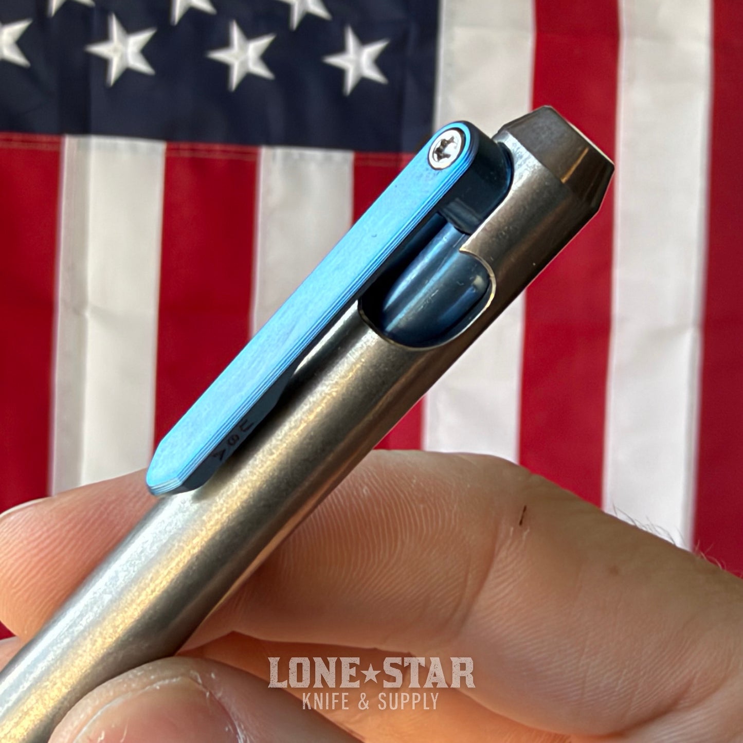 Hypercut MFG Nackt Pen, Machined Titanium Bolt Action, Pilot G2 Refill - Made in USA