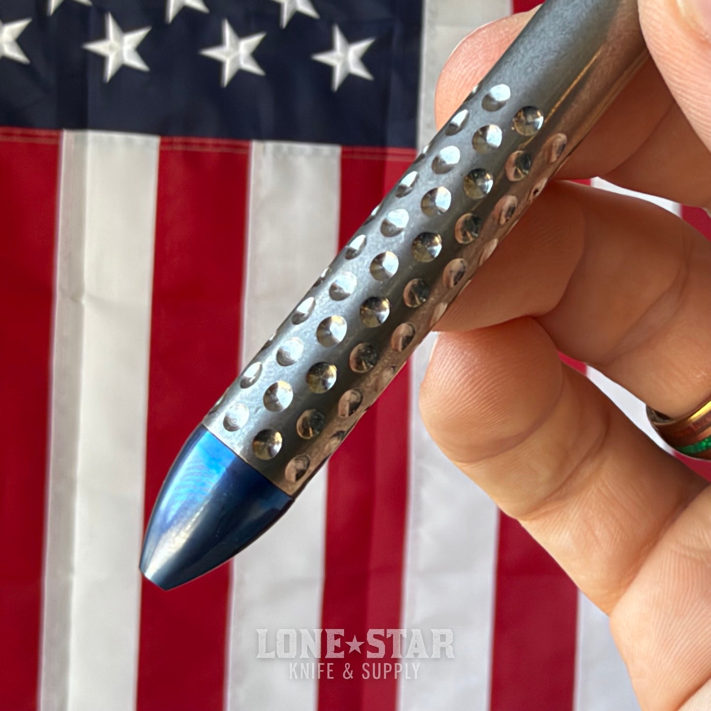 Hypercut MFG Nackt Pen, Machined Titanium Bolt Action, Pilot G2 Refill - Made in USA