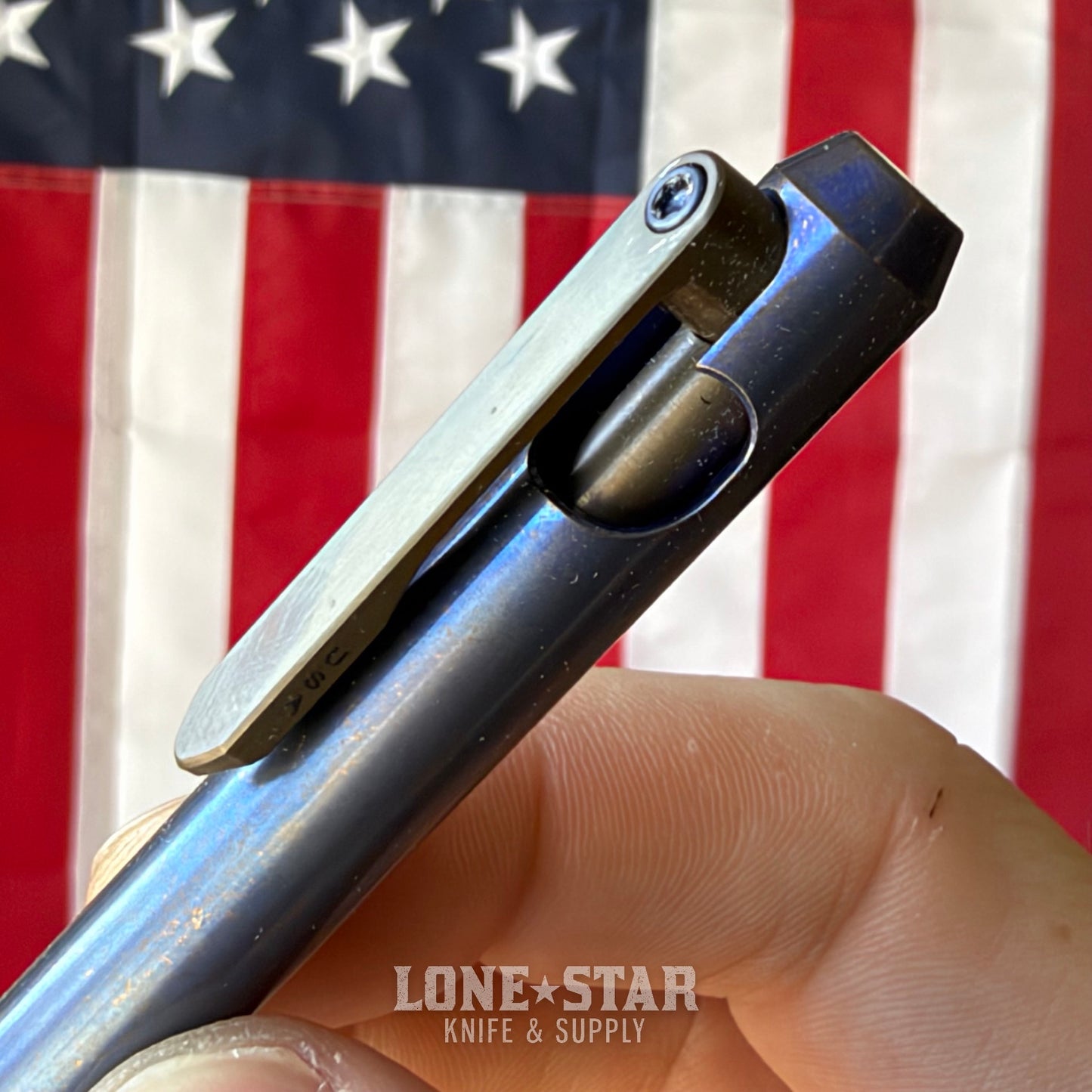 Hypercut MFG Nackt Pen, Machined Titanium Bolt Action, Pilot G2 Refill - Made in USA
