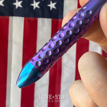 Hypercut MFG Nackt Pen, Machined Titanium Bolt Action, Pilot G2 Refill - Made in USA