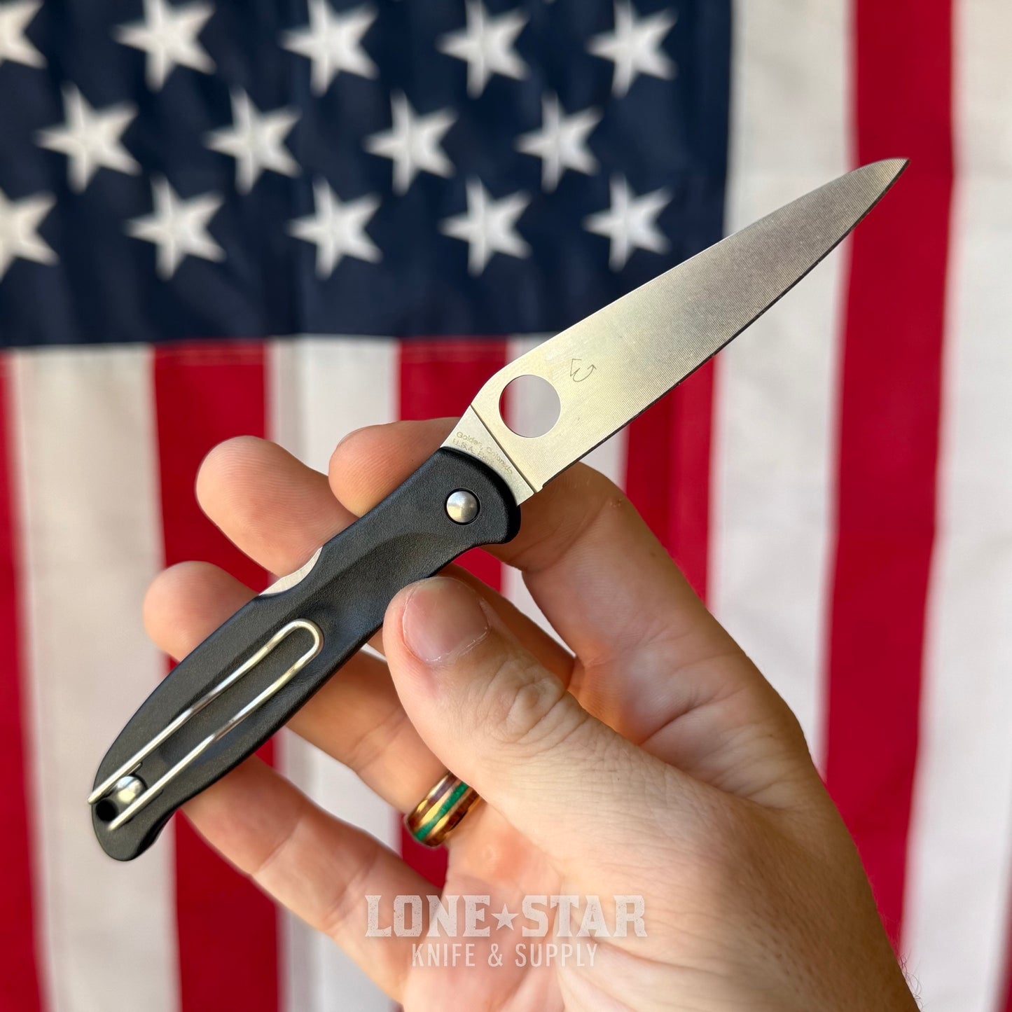 Spyderco Charisma Folding Knife - 3" CTS BD1N, Black FRN Lockback - Made in USA (SC259PBK)