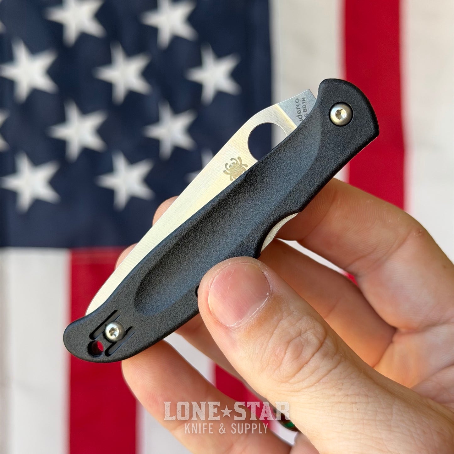 Spyderco Charisma Folding Knife - 3" CTS BD1N, Black FRN Lockback - Made in USA (SC259PBK)