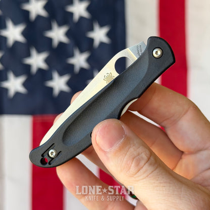 Spyderco Charisma Folding Knife - 3" CTS BD1N, Black FRN Lockback - Made in USA (SC259PBK)