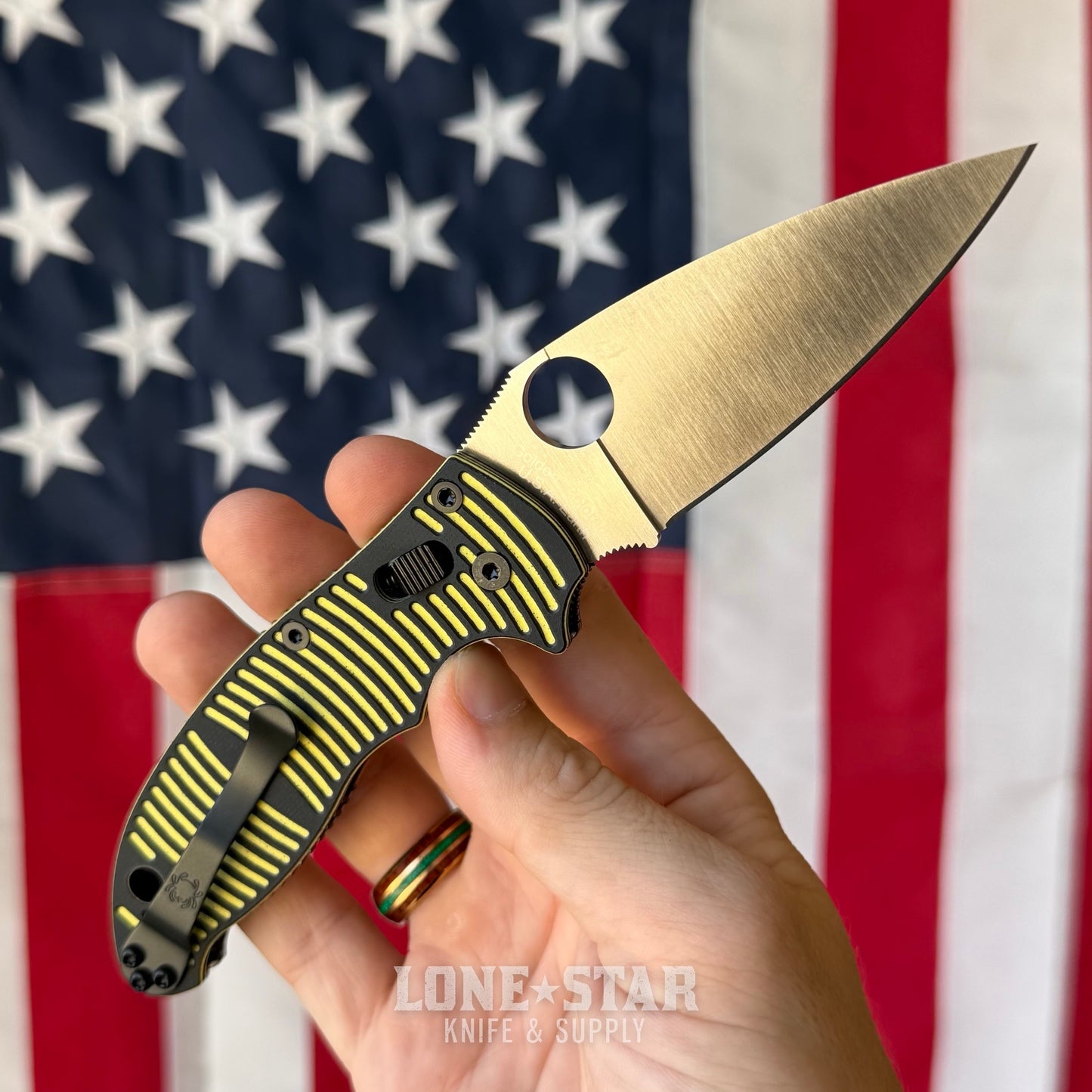 Spyderco Manix 2 Salt Folding Knife - 3.37" CPM MagnaCut, Black and Yellow G10 - Made in USA (SC101GBKYLMCP2)