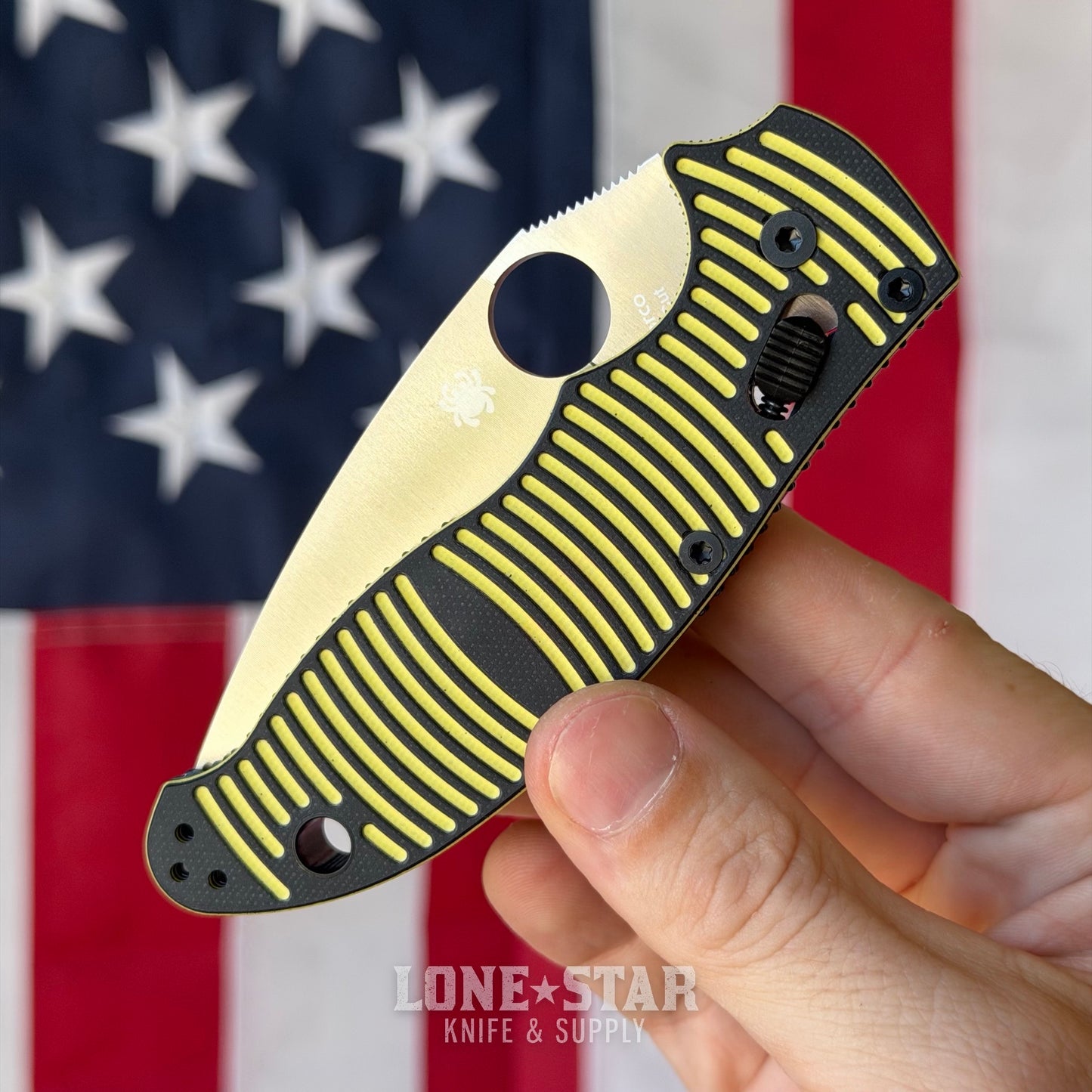 Spyderco Manix 2 Salt Folding Knife - 3.37" CPM MagnaCut, Black and Yellow G10 - Made in USA (SC101GBKYLMCP2)