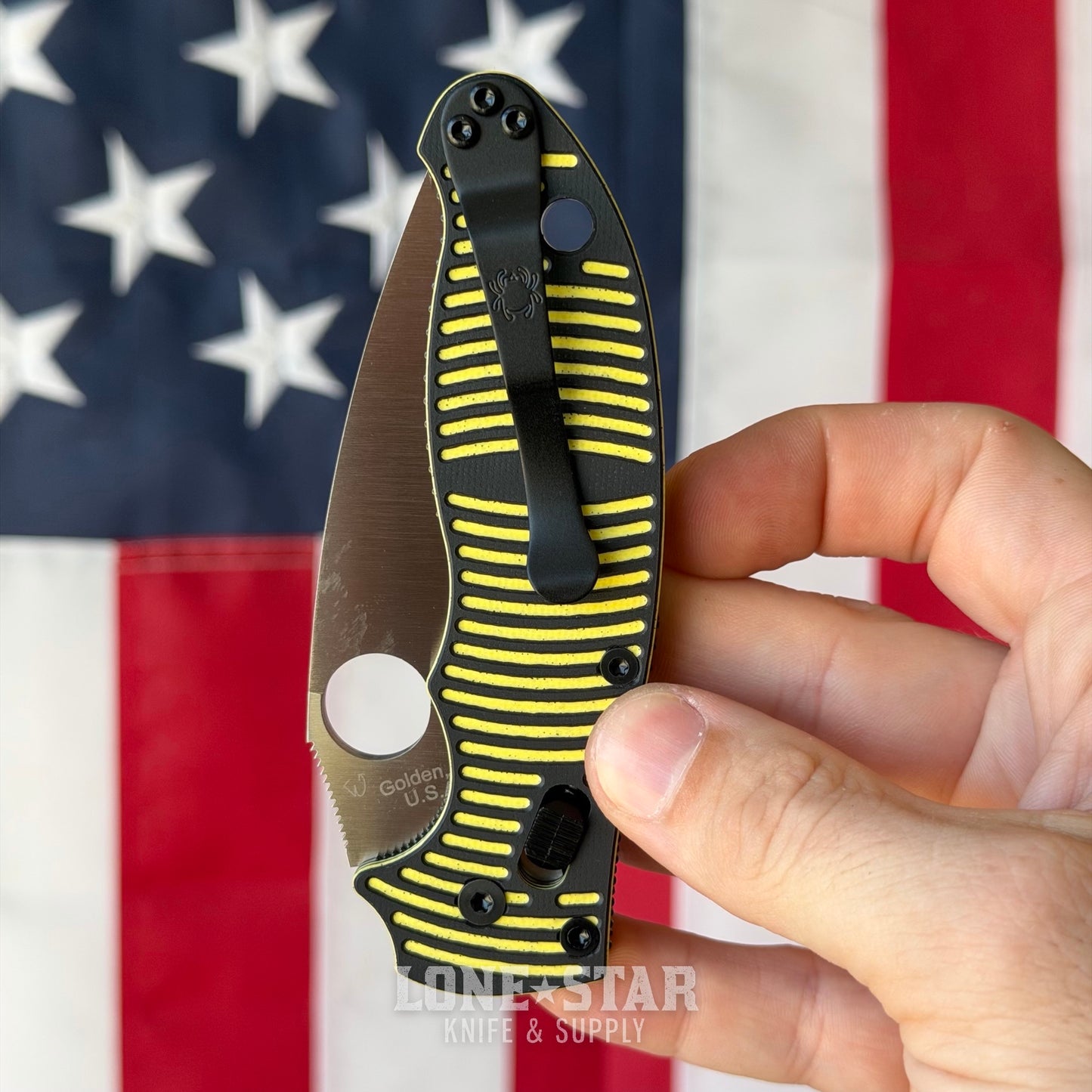 Spyderco Manix 2 Salt Folding Knife - 3.37" CPM MagnaCut, Black and Yellow G10 - Made in USA (SC101GBKYLMCP2)
