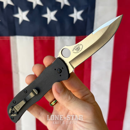 Spyderco Starmate Sprint Run Folding Knife - 3.5" CPM 20CV, Black G10 - Made in USA (SC55G20CVP)