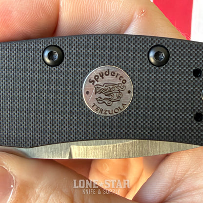 Spyderco Starmate Sprint Run Folding Knife - 3.5" CPM 20CV, Black G10 - Made in USA (SC55G20CVP)